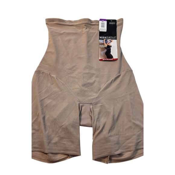NWT Miraclesuit 2789 Extra Firm Control High Waist Thigh Slimmer nude 2XL NEW - Picture 1 of 5